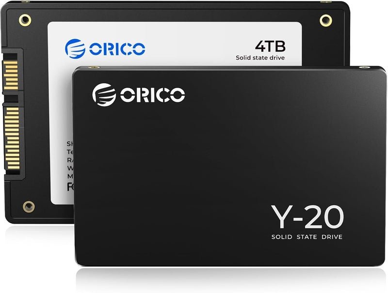 Orico قرص صلب داخلي SSD SATA بسعة 4TB بحجم 2.5 بوصة، سرعة قراءة تصل إلى 500MB/s، SATA III 6Gbps لأجهزة الكمبيوتر المكتبية واللابتوب وNAS وDIY والقرص الخارجي - Y20 - Image 1